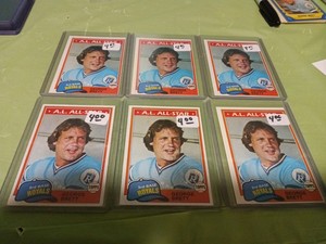 1981 Topps #700 George Brett AL All Star Kansas City Royals 6 CARD LOT