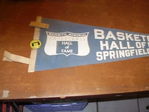 1960's Naismith Memorial Basketball Hall of Fame 30" Pennant 1.5" Pinback Button - Picture 1 of 3