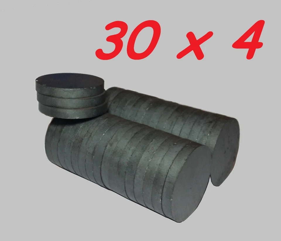 50 MAGNETI FERRITE 30X4 MM CALAMITA POTENTE FIMO CERAMICA MAGNETE CALAMITE - Immagine 1 di 1
