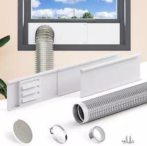 Secador de ventanas Ventilación 10 pies Papel de aluminio Manguera de escape Secador Ventilación Ventana Kit 4 pulgadas - Imagen 1 de 12