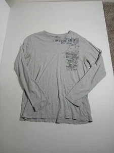 Timberland Pullover Shirt Mens Medium Gray Long Sleeve Live Free Or Die C7 - Picture 1 of 16