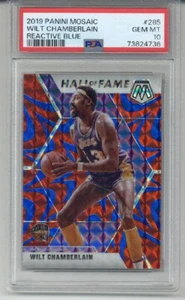2019 PANINI MOSAIC REACTIVE BLUE #285 WILT CHAMBERLAIN LAKERS PSA 10 LOW POP - Picture 1 of 2