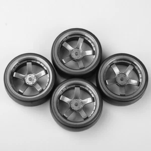 4Pcs PP Drift Tires&Wheel 6mm offest For HSP HPI RC Cars 1/10 On-Road Tyres D5M - Picture 1 of 6