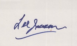 Lee Iacocca signed 3x5 index card Vintage