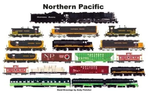 Northern Pacific 11"x17" Railroad Laminated Placemat Andy Fletcher - Picture 1 of 1