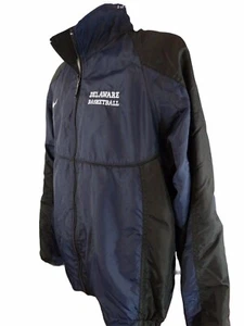 Chaqueta de nailon con cremallera completa Nike para hombre talla L grande chaqueta del equipo de baloncesto de Delaware - Imagen 1 de 5