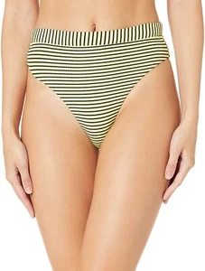 Seafolly Women's 236705 Bikini Bottom Go Overboard Limelight Swimwear Size 10 - Picture 1 of 2