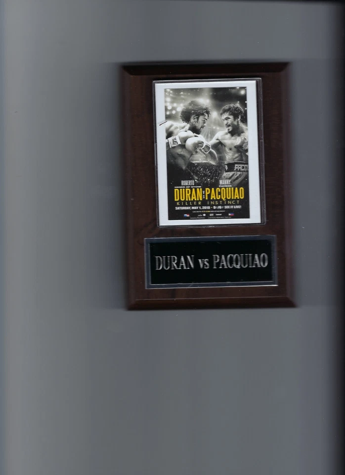 ROBERTO DURAN vs MANNY PACQUIAO PÔSTER PLACA FOTO CAMPEÃO DE BOXE - Imagem 1 de 1