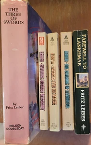 Lot Fritz Leiber fantasy paperbacks: Fafhrd & Gray Mouser Series 6 novels, 4 ss - Picture 1 of 2