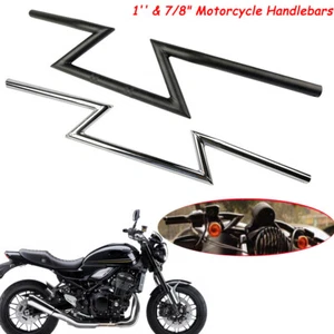 7/8" 1'' Motorcycle Handlebars Z Bar Drag Bars For Harley Honda Yamaha Suzuki - Foto 1 di 32