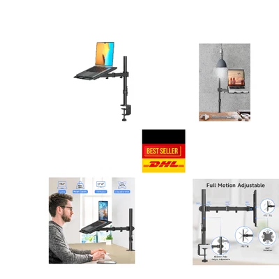 Volleinstellbarer Monitorarm | 40cm Stange | Laptop Halterung - Bild 1 von 4