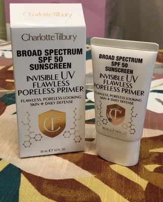 Charlotte Tilbury Invisible UV Flawless Primer SPF 50 EXP 02/27 - Image 1 of 4