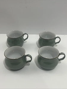 Denby-Langley Regency Green Set Of 4 Tea, Coffee Cups England - Picture 1 of 5