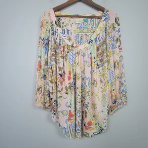 Maeve Anthropologie 18W Puff Sleeve V Neck Floral Top - Picture 1 of 11