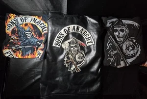 Sons of Anarchy Biker Jacket Samcro Hoodie Motorcycle Fear The Reaper T Shirt XL - Picture 1 of 24