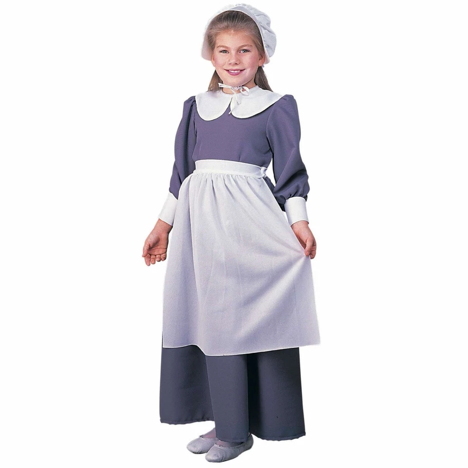 Peregrino Victoriano Colonial Pionero Pradera Antiguo Día Libro Semana Niñas Disfraz Foto 1 de 1