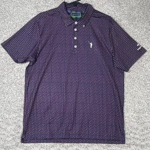 William Murray Poloshirt Herren Large Lila Golf Kurzarm All Over Print - Bild 1 von 8