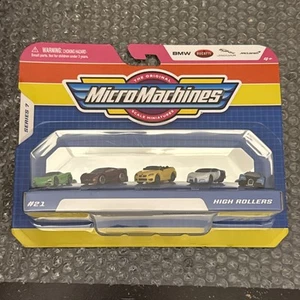 2023 Micro Machines High Rollers Serie 7 #21 BMW, Bugatti, Jaguar, McLaren, auto - Foto 1 di 15