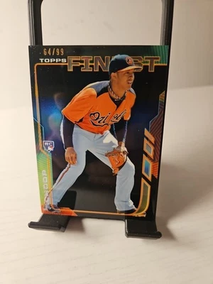 2014 Topps Finest Jonathan Schoop Black Refractor RC # 64/99 Baltimore Orioles - Image 1 of 2