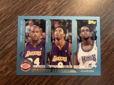 2001-02 Topps LeagueLeaders Shaq Kobe Webber Iverson Carter Stackhouse #215 - Image 1 of 2