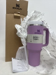 Stanley 40 oz The Quencher H2.0 Flowstate Tumbler Purple On Purple Accent New - Picture 1 of 7