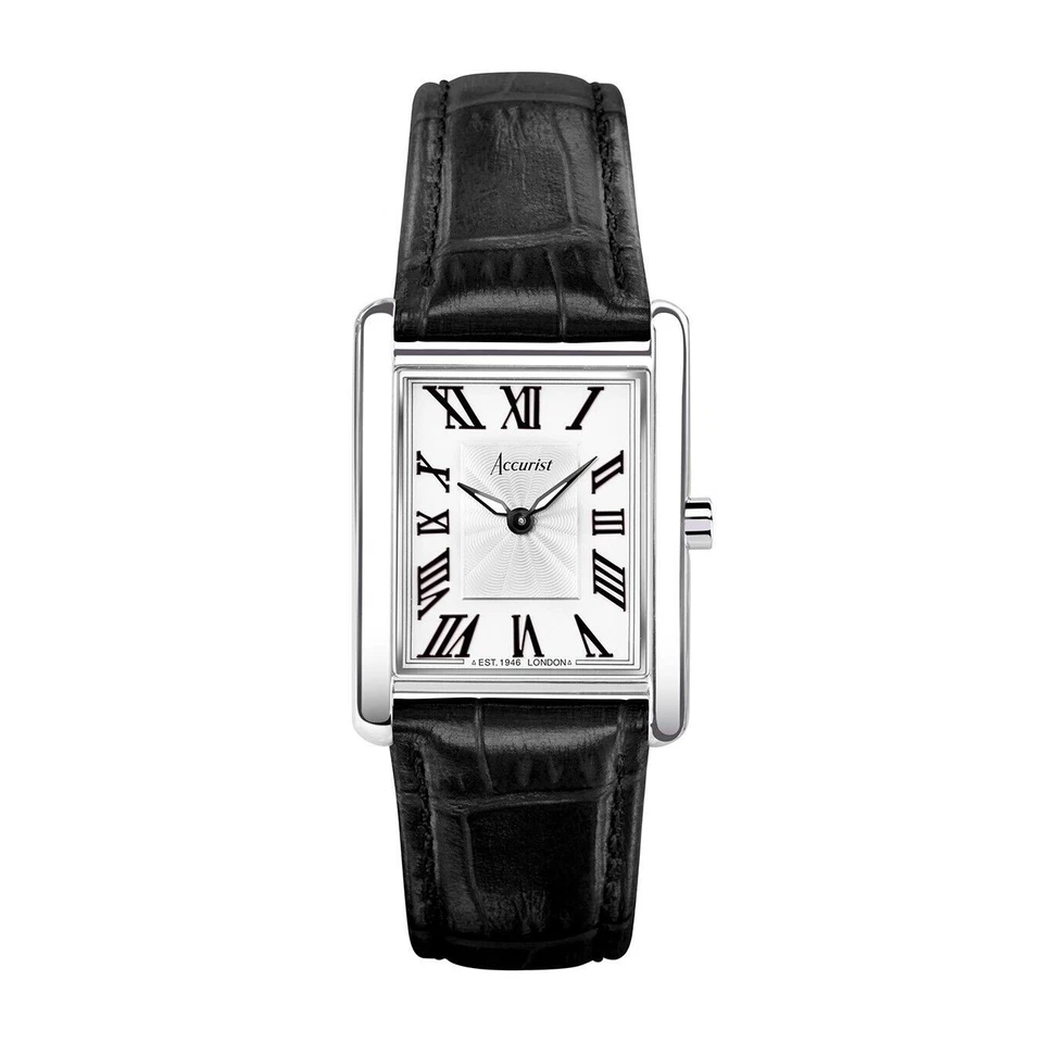 Reloj Accurist Rectangular Damas Negro Nuevo PVP £169.00 Modelo 71001 Foto 1 de 4