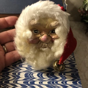 Vintage Santa Head Ornament By Kurt Adler Porcelain Face Red Santa Hat - Picture 1 of 8