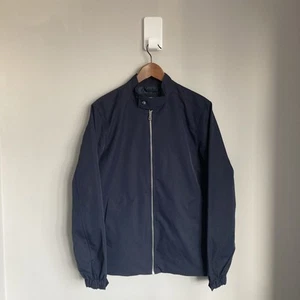 George Mens Bomber Jacket Small Navy Blue Harrington - Picture 1 of 8