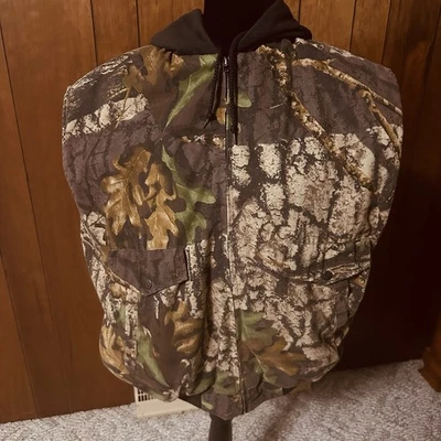 Northwest Territory Real tree Camo Quilted Lined Vest Hooded See Photos - Image 1 of 4