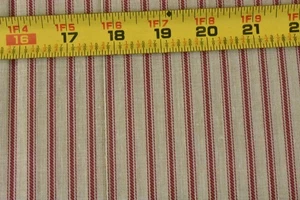 20" Long, Burgundy & Tan Striped Quilt Cotton, V812 - Picture 1 of 5