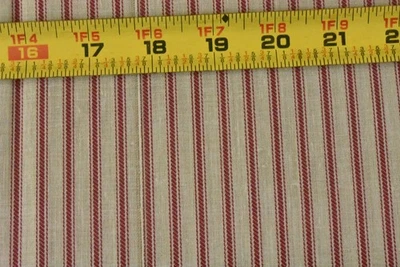 20" Long, Burgundy & Tan Striped Quilt Cotton, V812 - Image 1 of 4