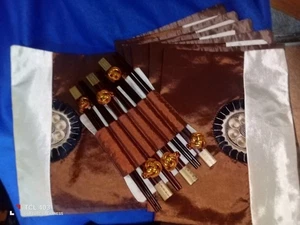 6er Set Chinesische Essstäbchen und Tischsets - Bild 1 von 3