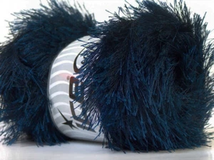 4-Skein Lot Eyelash 100gr Yarn bulky 4x100g/150m Navy Blue - Picture 1 of 4