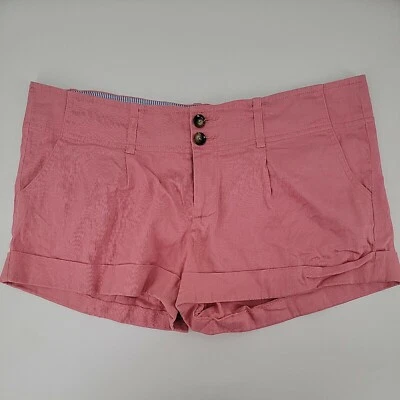 Pantalones cortos Papaya rosa con puños para mujer talla L Foto 1 de 4