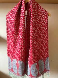 Pashmina Damen rot & blau - Bild 1 von 3