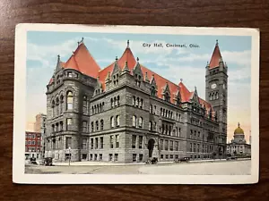 Rathaus, Cincinnati, Ohio OH Postkarte mit weißer Grenze ~ nicht verschickt - Bild 1 von 2