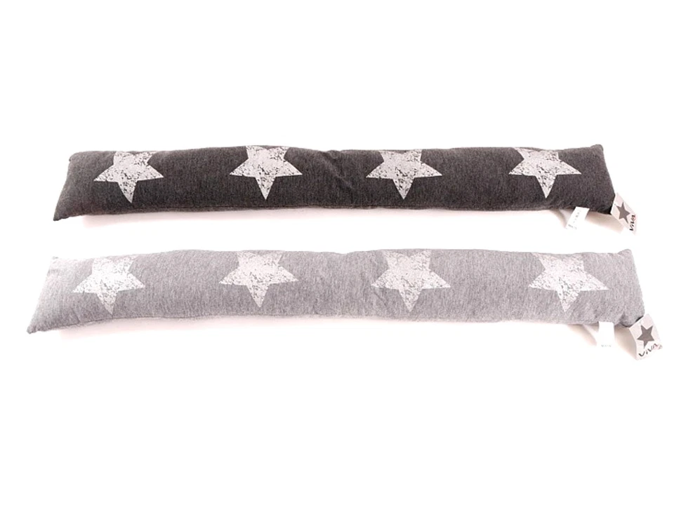 Zugluftstopper Türbodendichtung Türdichtung Zugluft Grau Anthrazit Stern 90cm - Bild 1 von 4