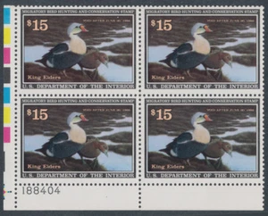 RW58 • 1991 DUCK STAMP • VG, MINT, ORIGINAL GUM, NH PLATE BLOCK $15.00 VALUE - Picture 1 of 1