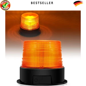 Dinfu LED Rundumleuchte Akku, Rundumleuchte Gelb 12V Kabellose Magnet Warnleucht - Bild 1 von 7