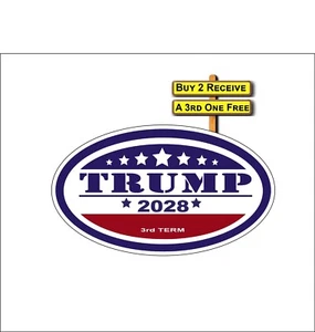 Donald J. Trump For President 2028 3rd Term Decal Sticker MAKE IT HAPPEN - Picture 1 of 1