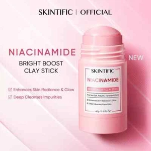 SKINTIFIC Niacinamide Bright Boost Clay Mask Stick Niacinamide Arbutin - Picture 1 of 15