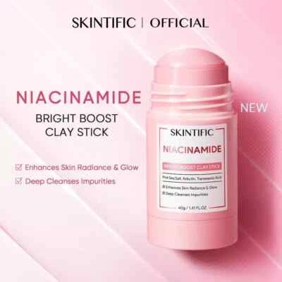 SKINTIFIC Niacinamide Bright Boost Clay Mask Stick Niacinamide Arbutin - Image 1 of 4