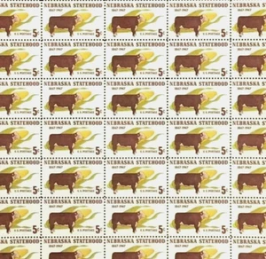 Nebraska Statehood Sheet #1328 - Picture 1 of 2