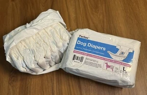 Peritas Disposable Dog Puppy Diapers for Female in Heat Period Large 20 Count - Picture 1 of 1