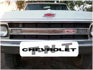 69,70 ,1969, 1970 Chevy Truck Pickup CHEVROLET imbossed grill decal Letters - Picture 1 of 5