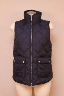 $120 J Crew Women's Excursion Quilted Vest PS Petite Navy Blue e1013 new - Image 1 of 4