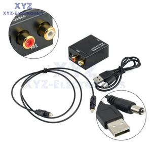 Adaptador convertidor de audio digital a analógico Toslink coaxial óptico RCA L/R - Imagen 1 de 5