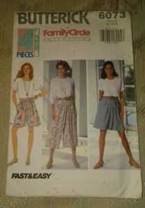 Butterick Family Circle Pattern 6073 Misses Split Skirt 1992 Size 12-14-16 - Picture 1 of 2