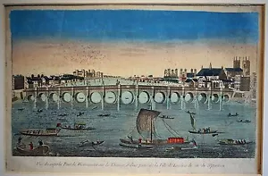 LONDON WESTMINSTER - kolor. Kupferstich - Guckkastenblatt um 1780 - Original!! - Picture 1 of 1