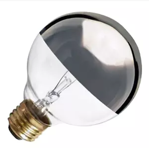 SATCO S3862 60W G25 SILVER CROWN GLOBE BULB - Picture 1 of 1